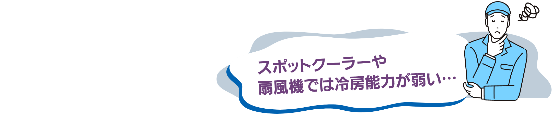 スポットクーラーや扇風機では冷房能力が弱い…